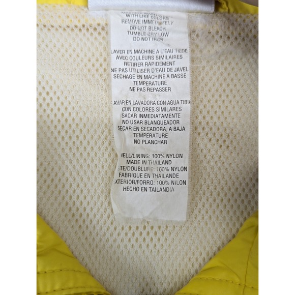 Vintage Adidas Jacket Mens LG Yellow Windbreaker Pullover Vented 3 Stripes Y2K - Picture 8 of 10